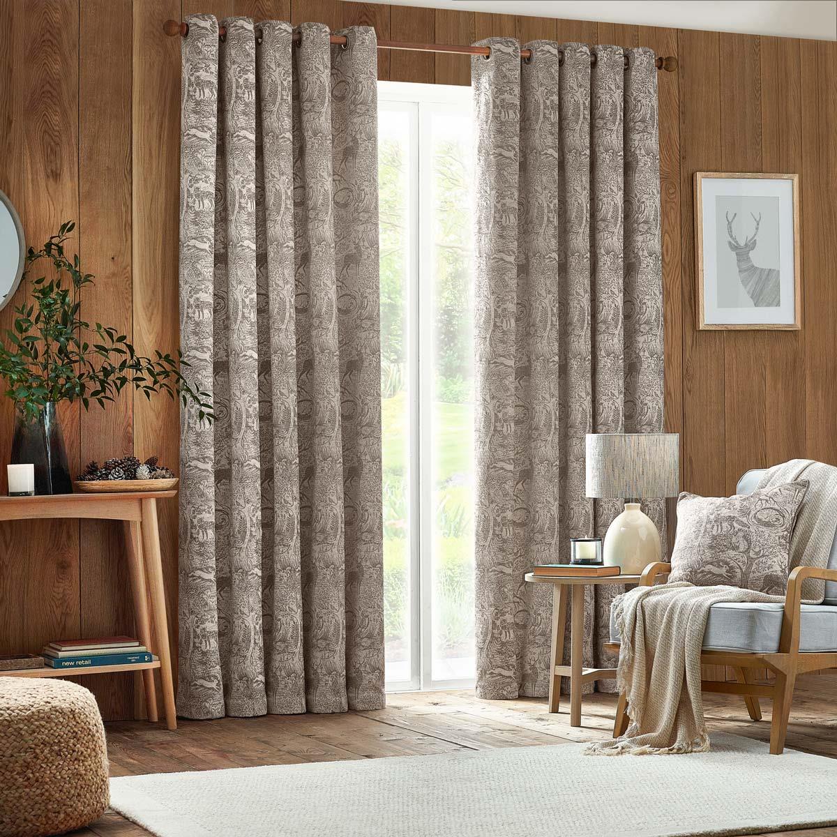 Winter Woods Chenille Eyelet Curtains by furn.