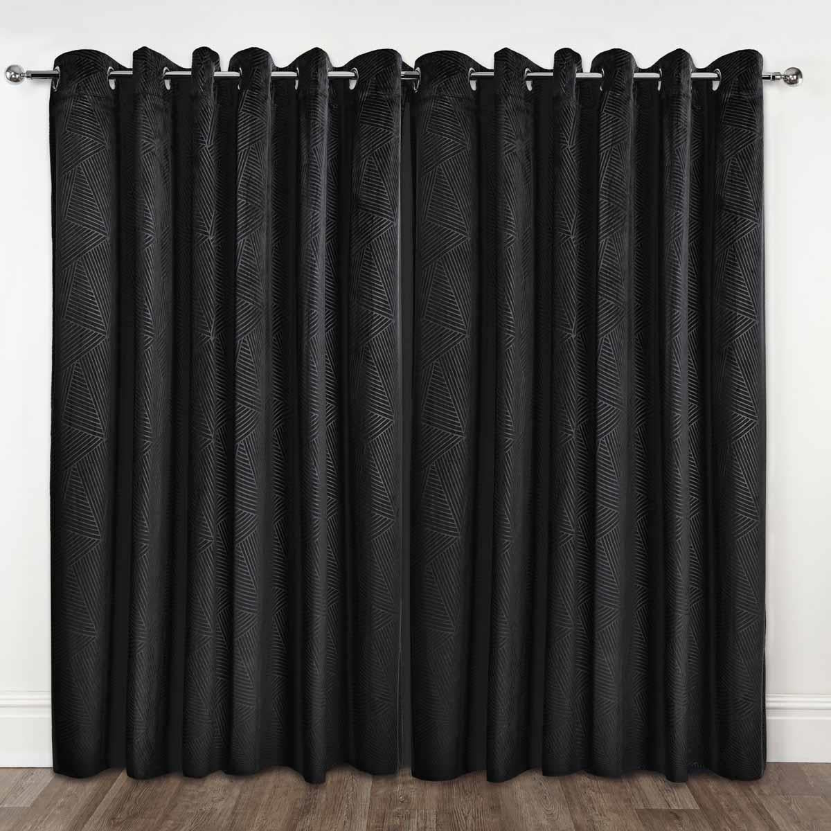 Thermal Embossed Velvet Blackout Eyelet Curtains by Emma Barclay