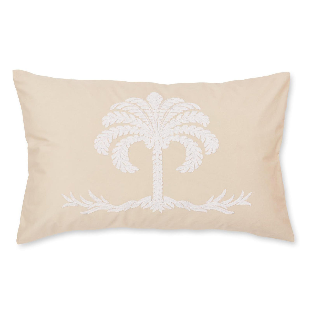 Hyperion Interiors Avalon Embroidered Beige Boudoir Filled Cushion 2