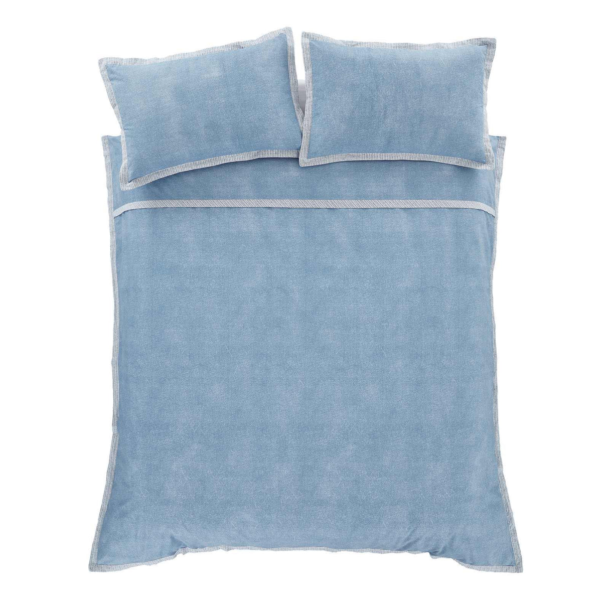 Oslo Textured Trim Denim Duvet Cover Set