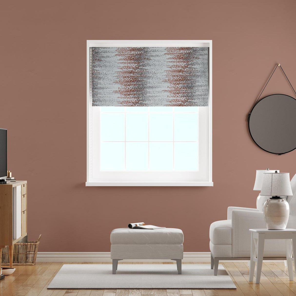 Hypatia Terracotta Made To Measure Roman Blind by Style Furnishings