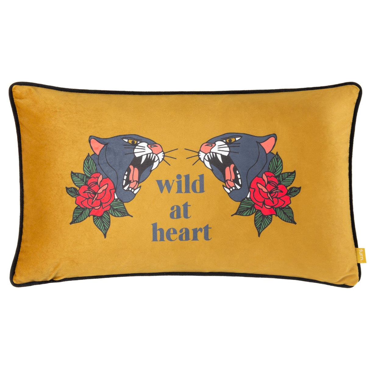 Inked Wild Cushion Cover 12" x 20" by furn. 2