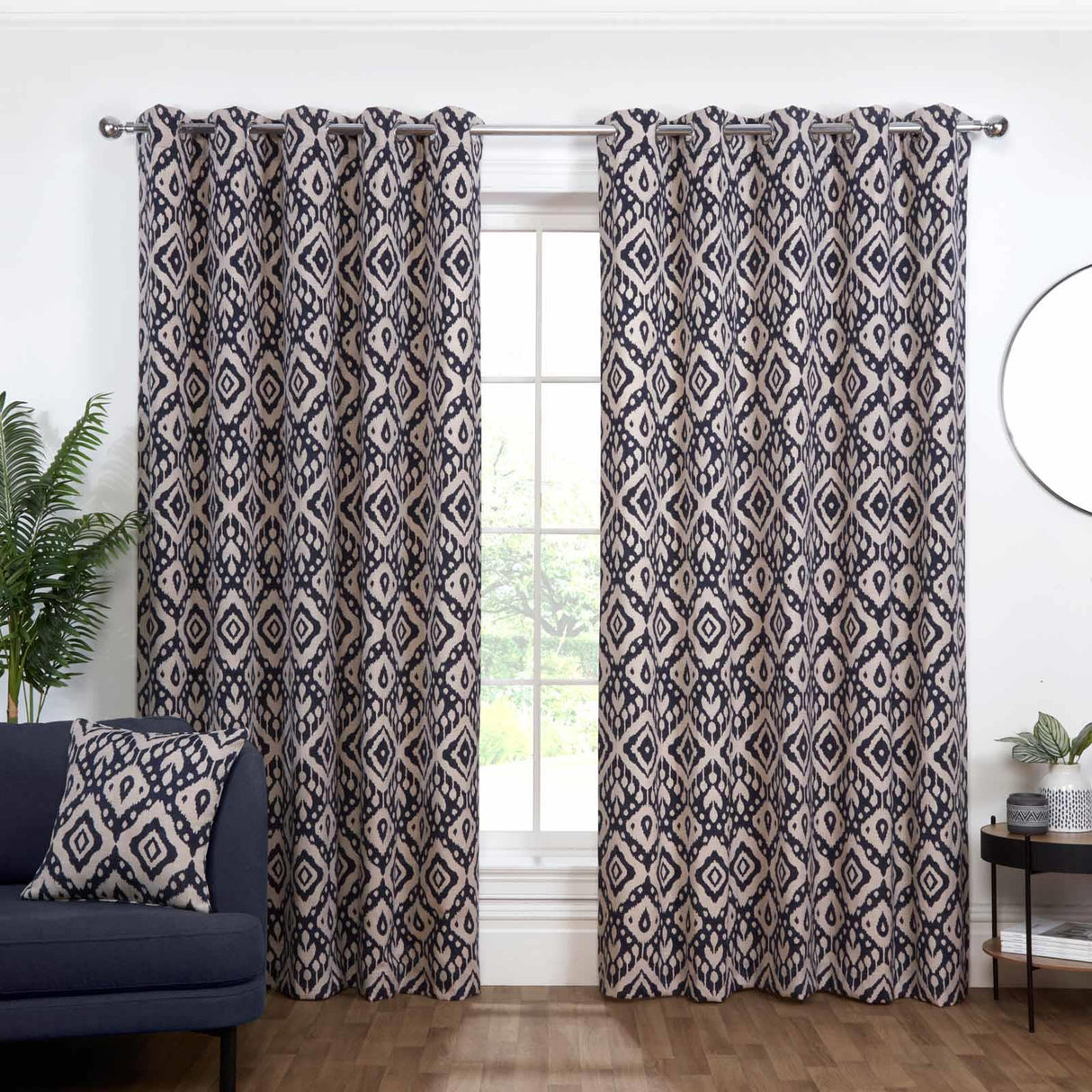 Marrakech Geometric Eyelet Curtains by Sundour
