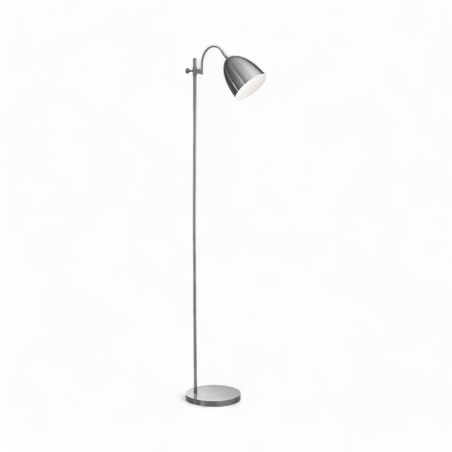 Seb Floor Lamp Brushed Chrome Chrome Shade Ideal