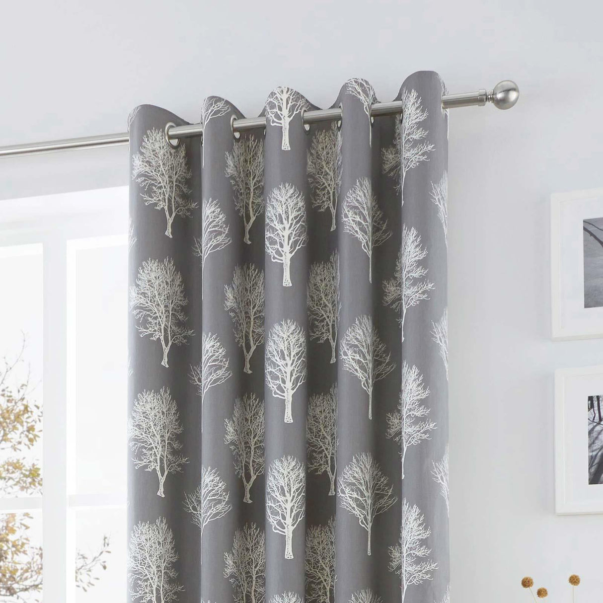 Woodland Trees Eyelet Curtains by Fusion