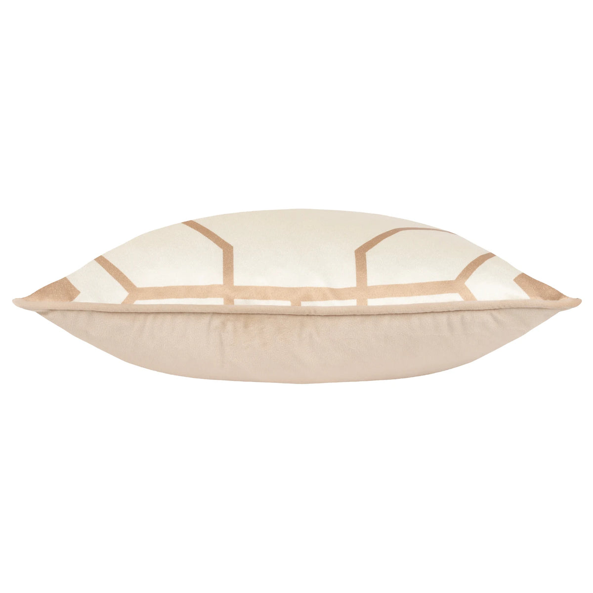 Bee Deco Geometric Velvet Champagne Cushion Cover 43cm x 43cm - additional product view 3