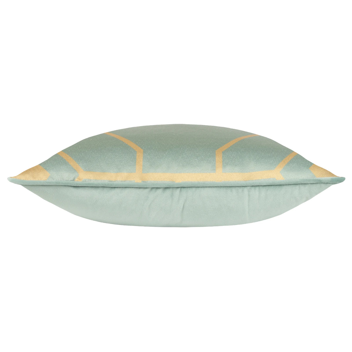 Bee Deco Geometric Velvet Eau de Nil Cushion Cover 43cm x 43cm - additional product view 3