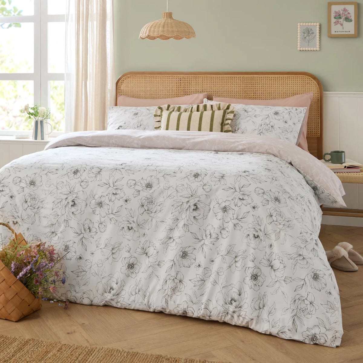 Bella Natural Duvet Cover Bedding Set - additional product view 1