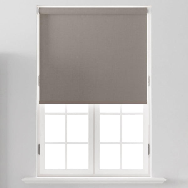 Bella Taupe Blackout Made to Measure Roller Blind - Ideal
