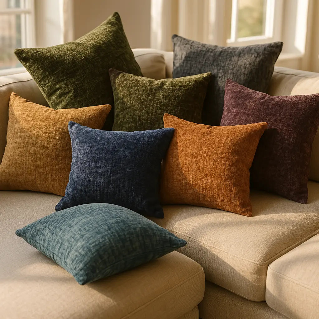 Belmont Chenille Cushion Cover and Filled Cushion by Sundour 2