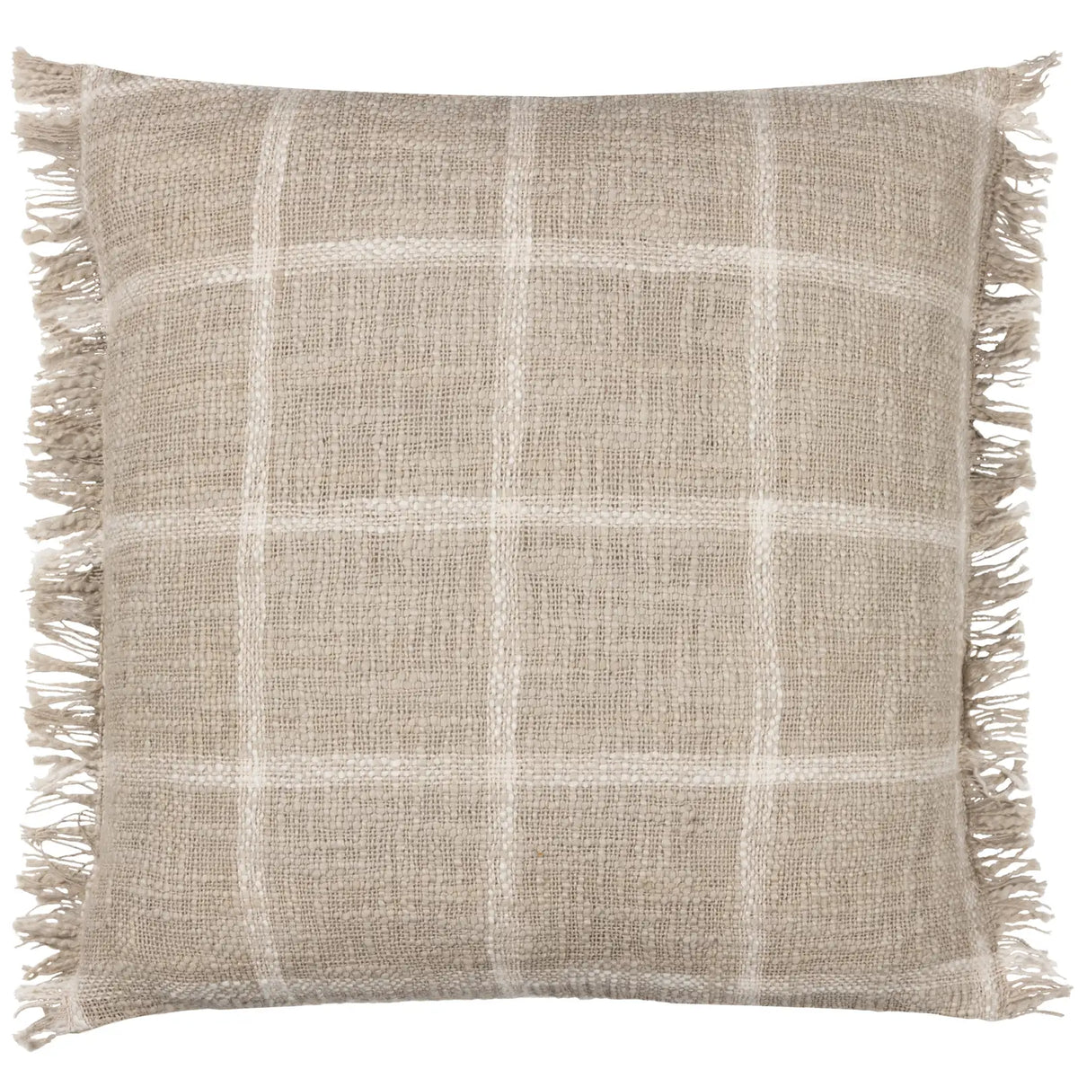 Beni 100% Cotton Stone + Natural Cushion Cover 45cm x 45cm - additional product view 2