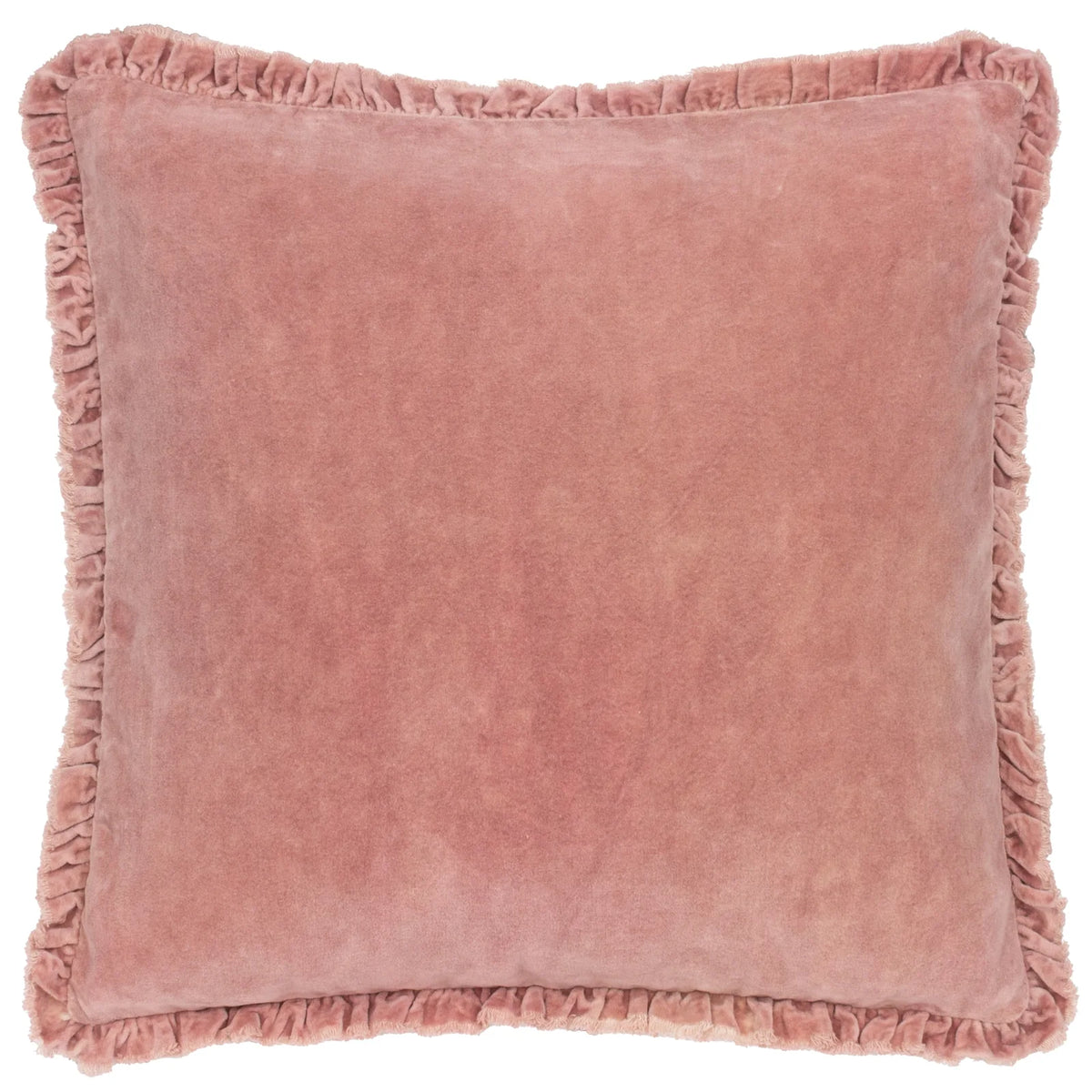 Bertie 100% Cotton Velvet Rosewood Cushion Cover or Filled Cushion 45cm x 45cm - additional product view 2