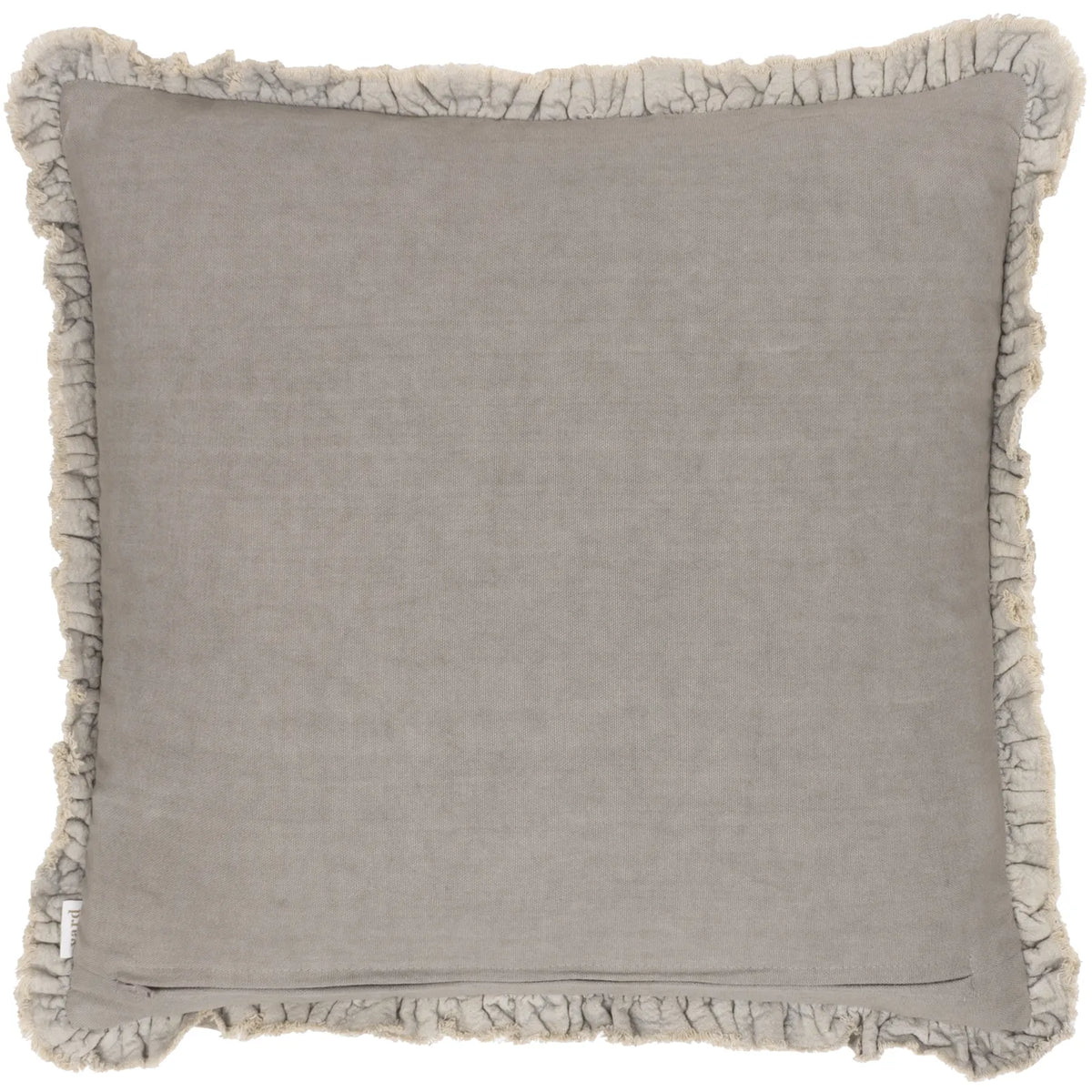 Bertie 100% Cotton Velvet Taupe Cushion Cover or Filled Cushion 45cm x 45cm - additional product view 3