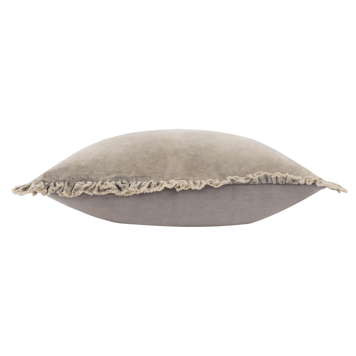 Bertie 100% Cotton Velvet Taupe Cushion Cover or Filled Cushion 45cm x 45cm - additional product view 4