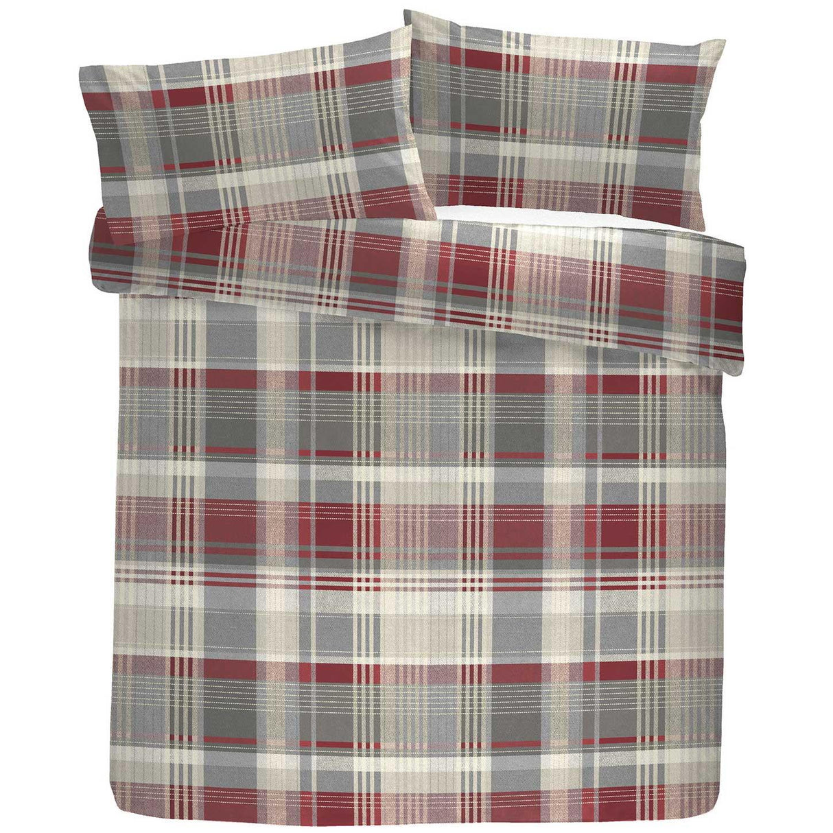 Connolly Flannelette Brushed Cotton Duvet Cover Set by Appletree Hygge