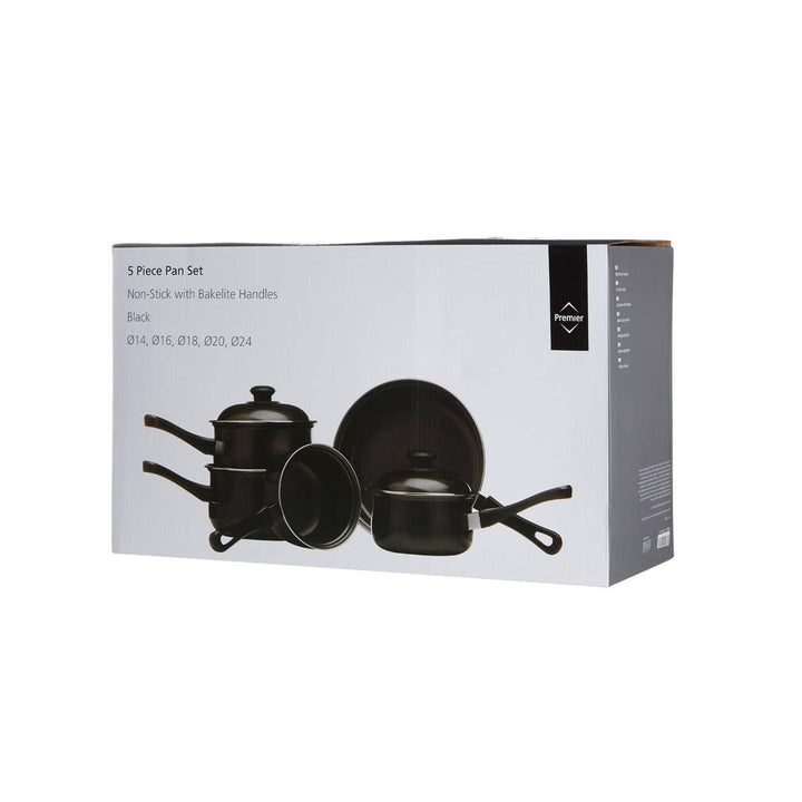Black Every Day 5 Piece Pan Set - Ideal