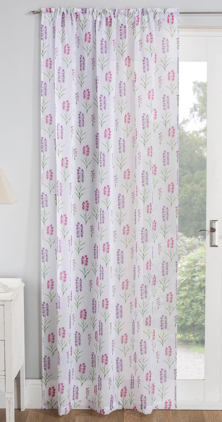 Blossom Slot Voile Curtain Magenta 55" x 72" - Ideal