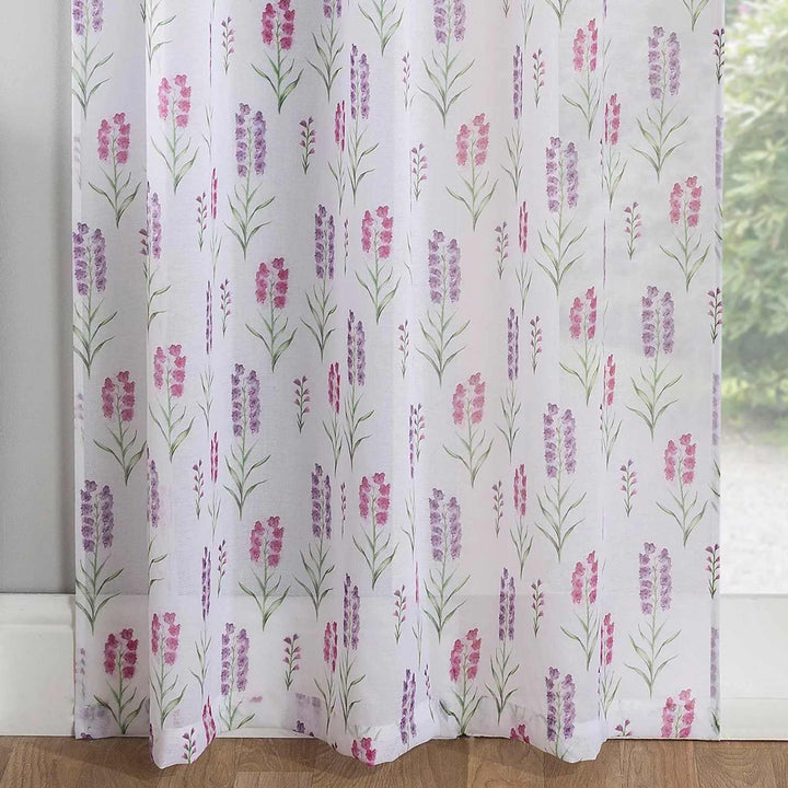 Blossom Slot Voile Curtain Magenta 55" x 72" - Ideal