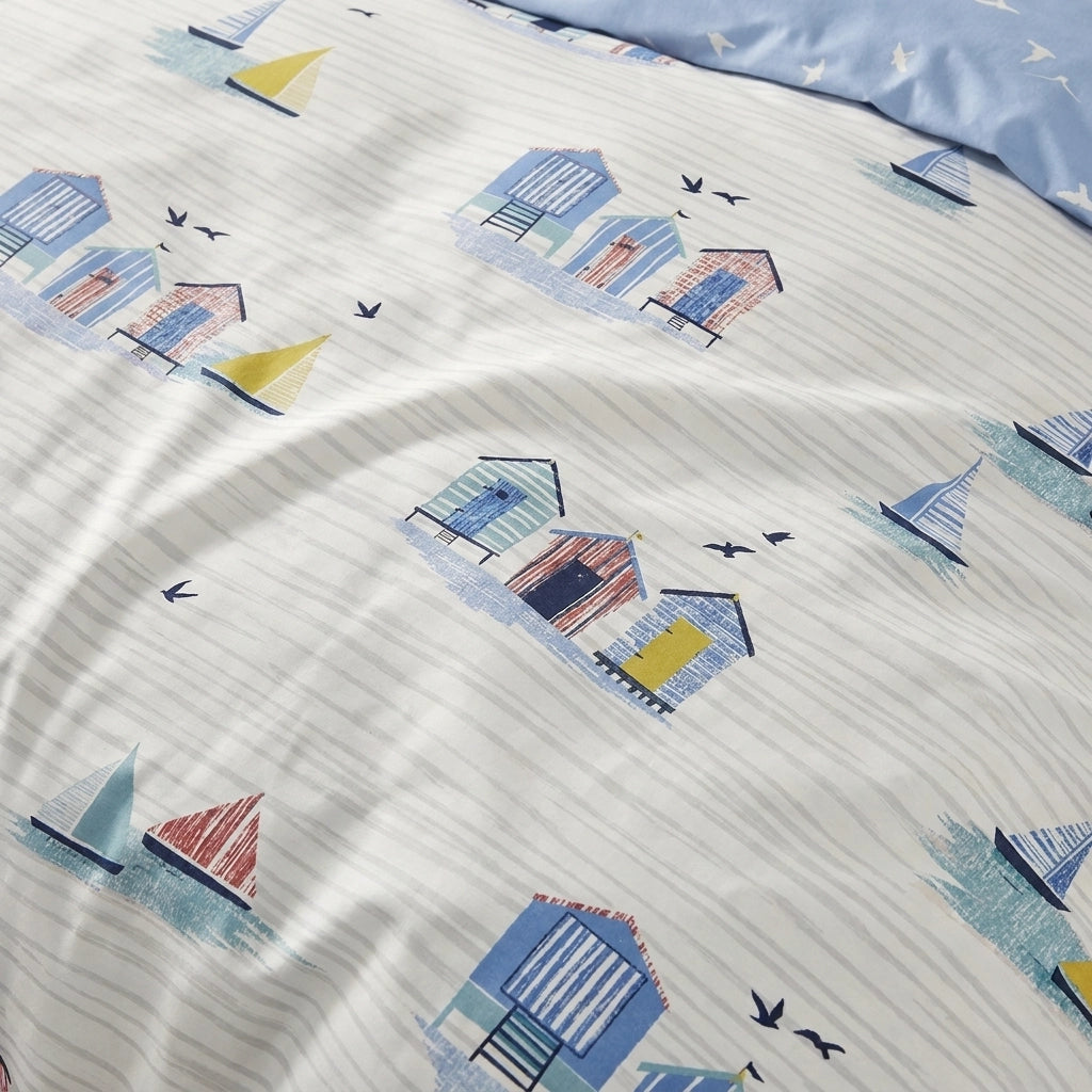 Beach Huts Polycotton Duvet Cover Set 4