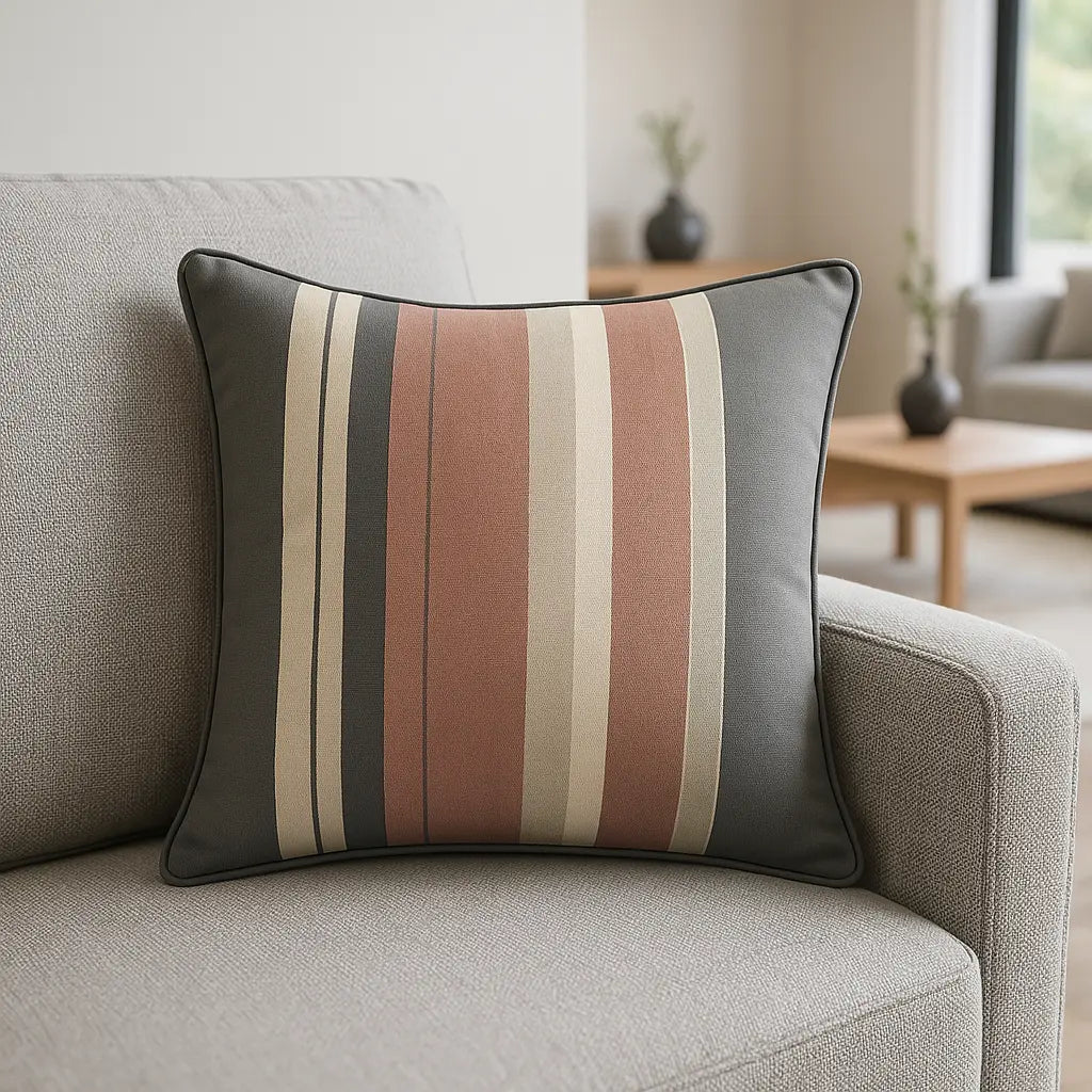 Fusion Whitworth Stripe 100% Cotton Cushion Cover 43cm x 43cm 3
