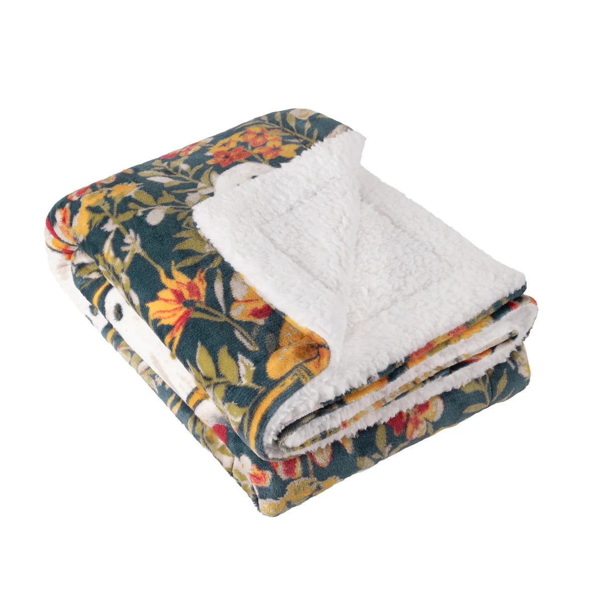 Bootanical Sherpa Fleece Throw Multicolour 130 x 180cm - image 3