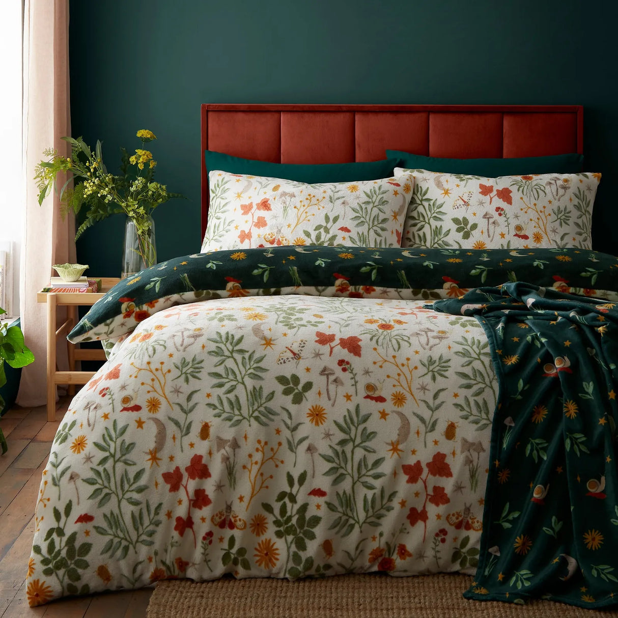 Botanical Mushrooms Natural Easy Care Duvet Cover Set - product image 5