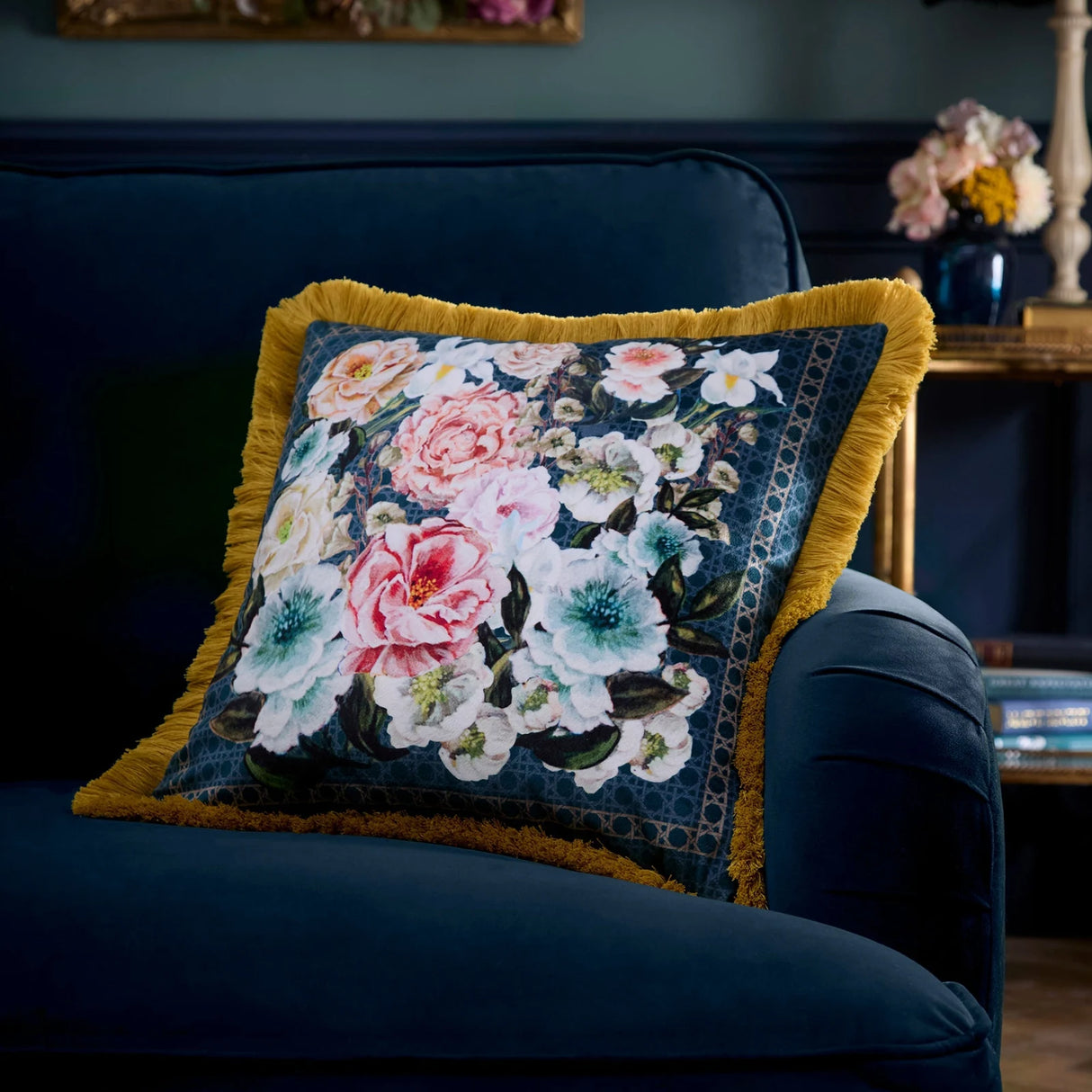 Bouquet List Blue Cushion 43 x 43cm - main product image