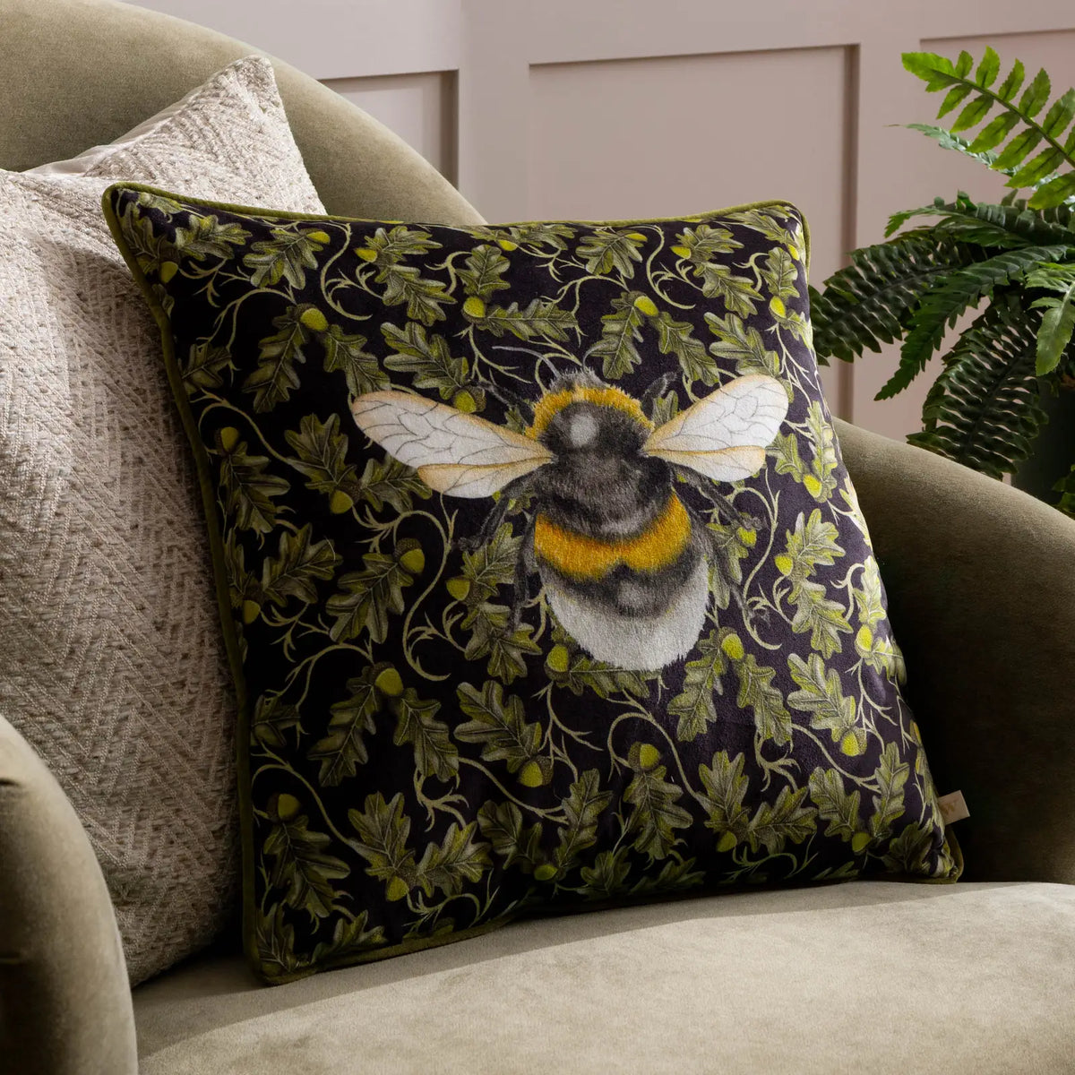 Braywick Velvet Orville Cushion Cover or Filled Cushion 43cm x 43cm - additional product view 1