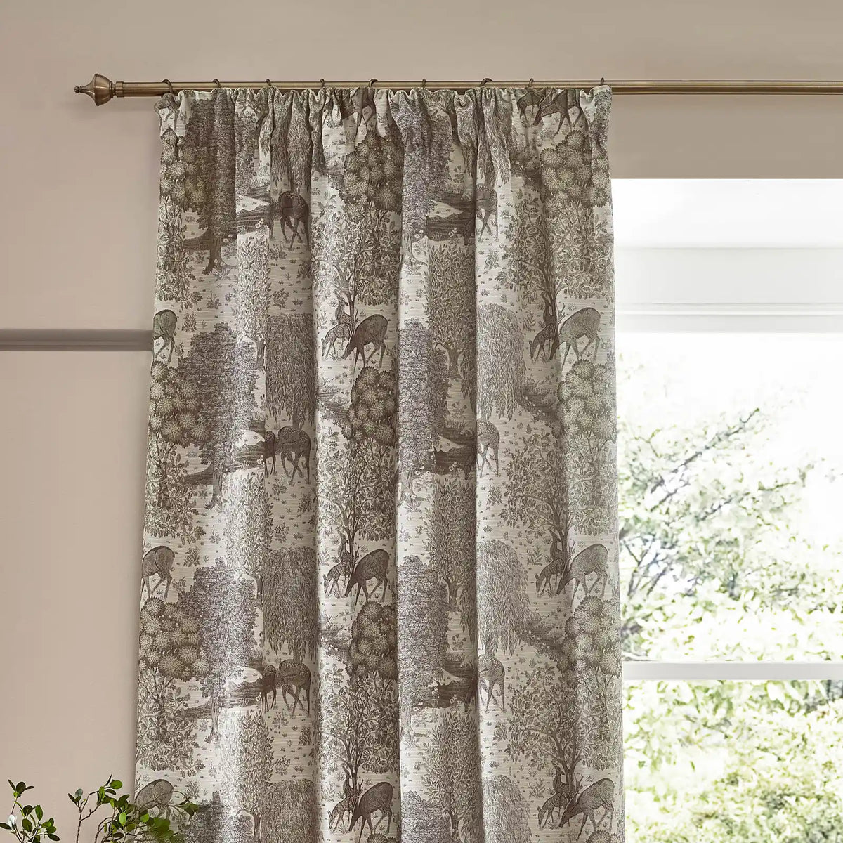 Brook Linen Thermal Blackout Dimout Pencil Pleat Curtains - additional product view 2