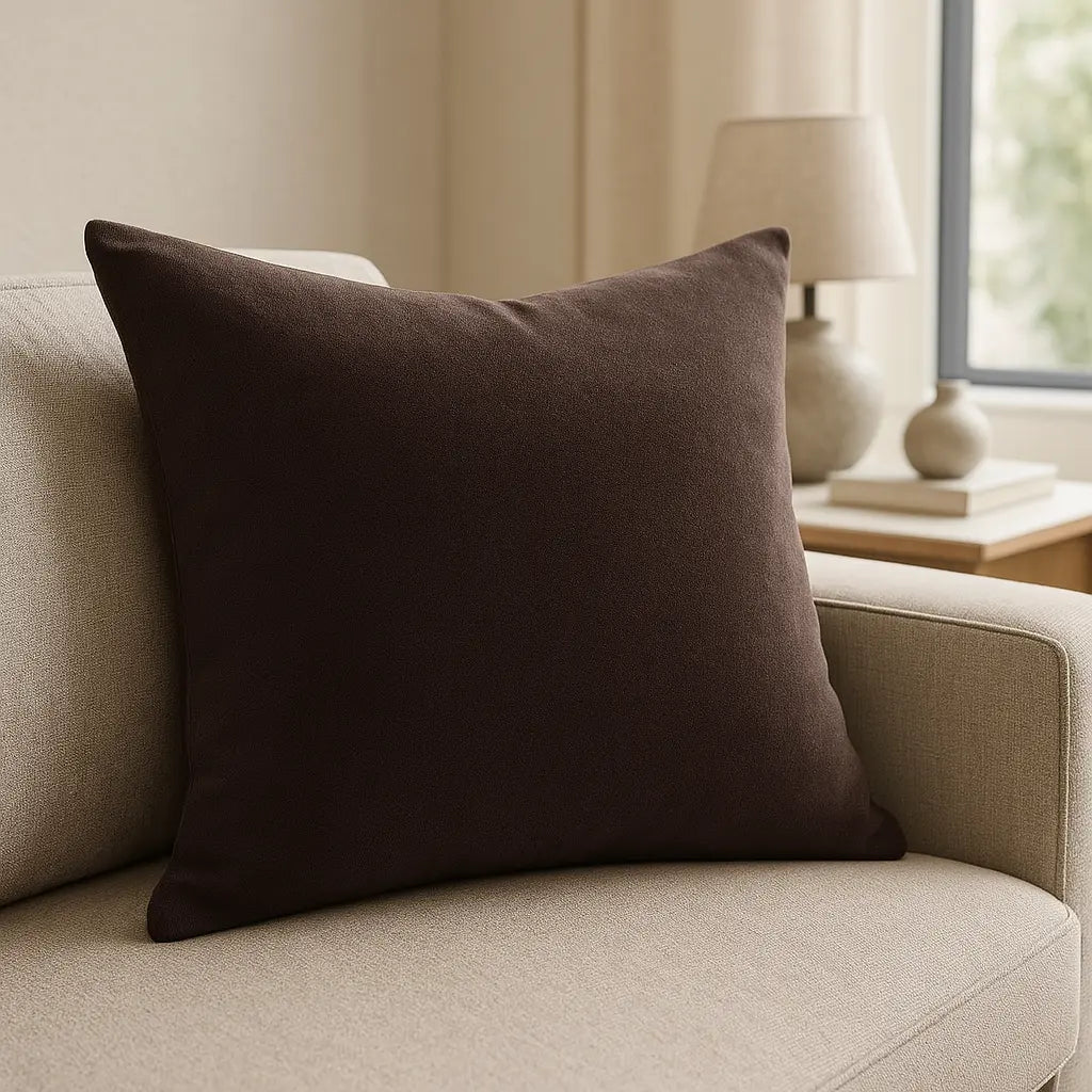 Essential Chocolate Cushion Cover 45cm x 45cm ( 45cm x 45cm )