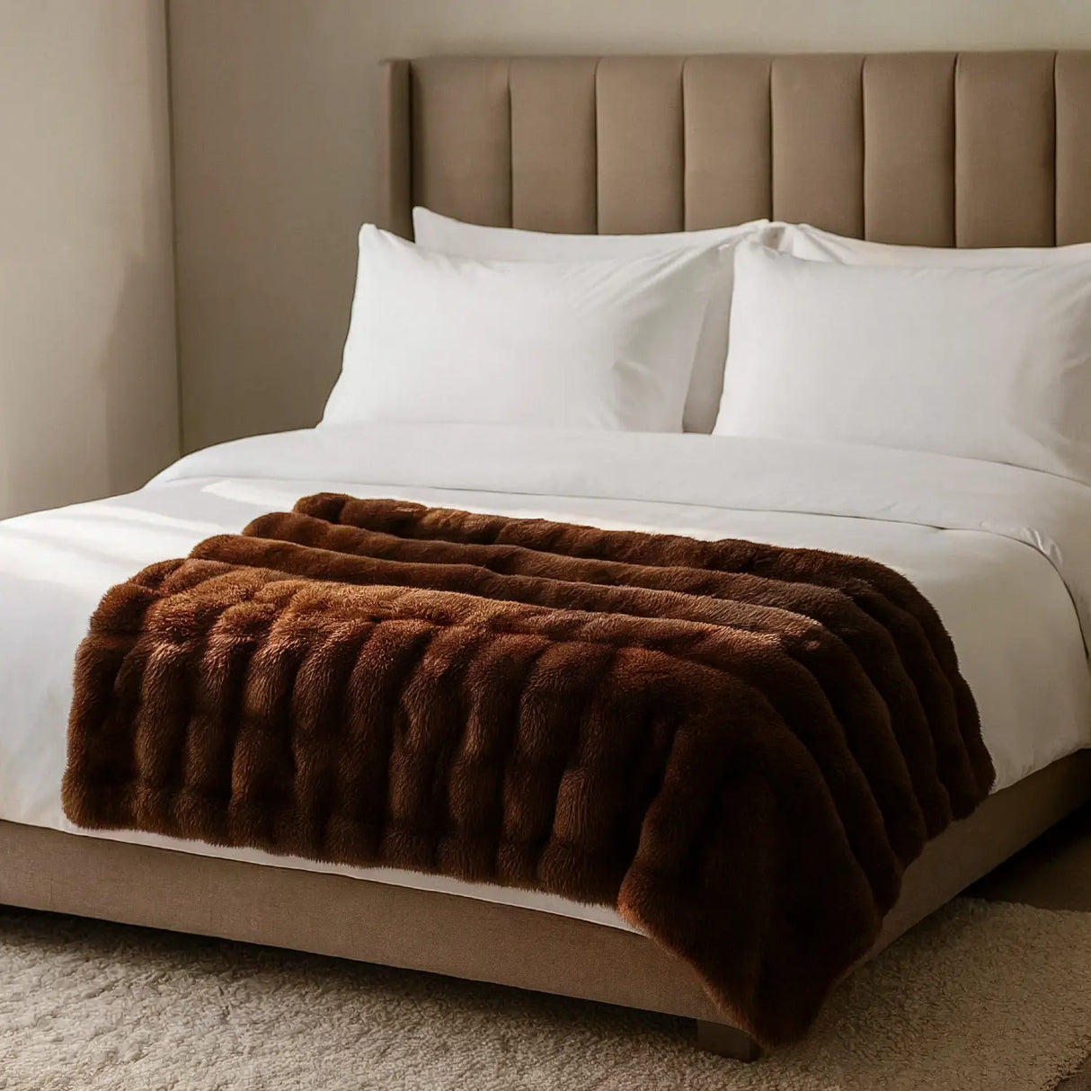 Luxury Fur 3D Throw Blanket 150 x 200cm by Rapport Home 6