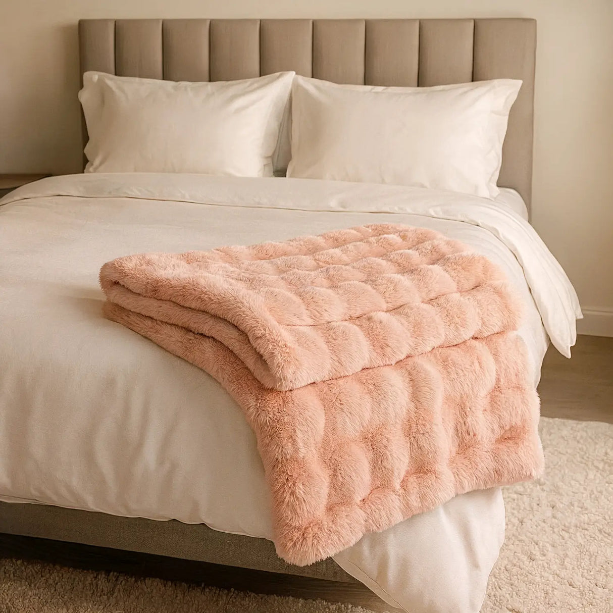 Luxury Fur 3D Throw Blanket 150 x 200cm by Rapport Home 11