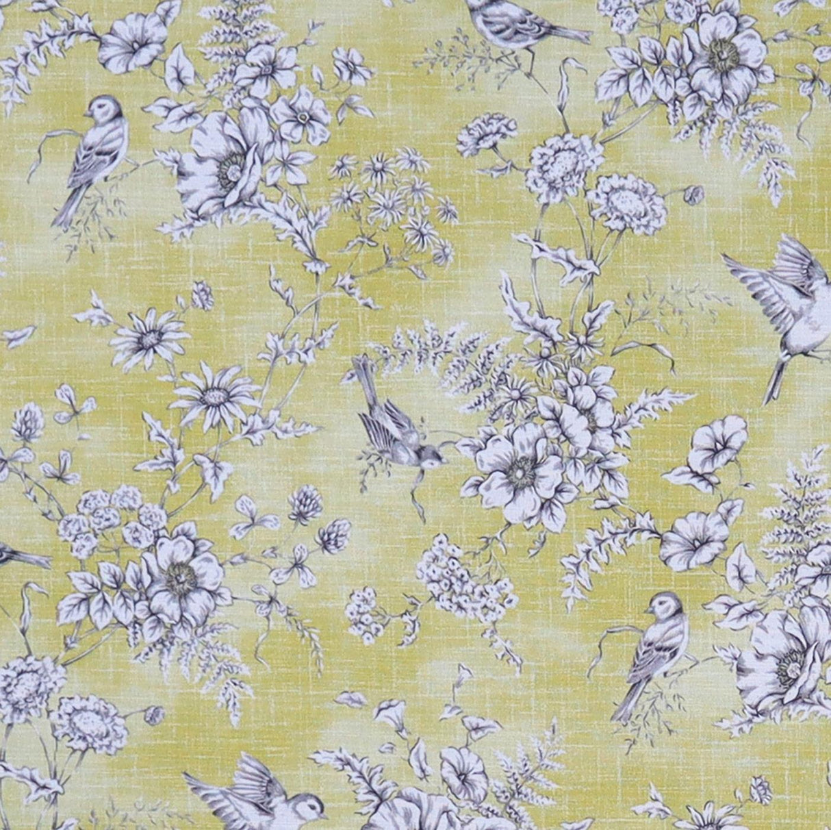 Finch Toile Buttercup Made To Measure Roman Blind by Style Furnishings