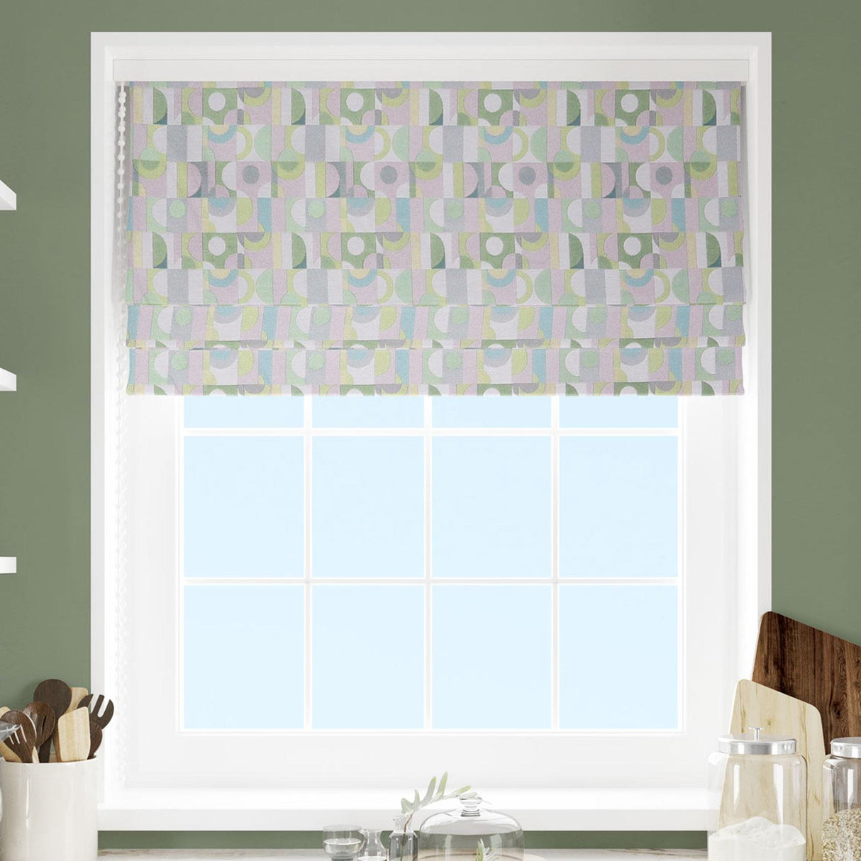 Napoli Blush Made To Measure Roman Blind by Style Furnishings