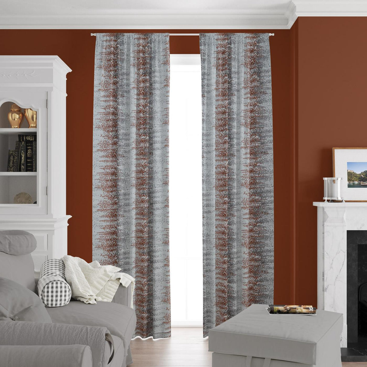 Hypatia Terracotta Made To Measure Curtains by Style Furnishings