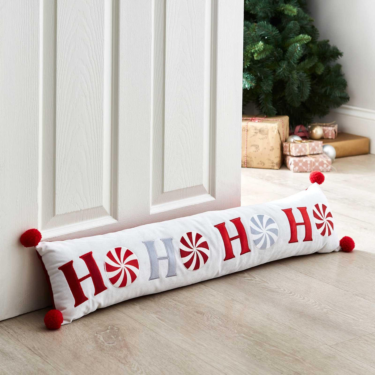 Christmas Ho Ho Ho Draught Excluder by Catherine Lansfield