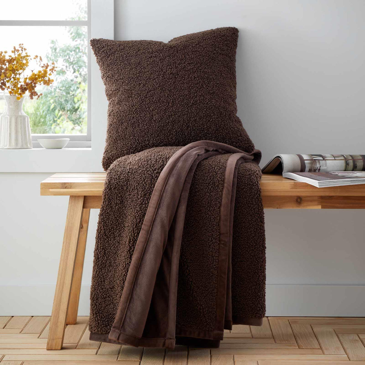 So Soft Velvet Bouclé Throw Blanket 130cm x 170cm by Catherine Lansfield