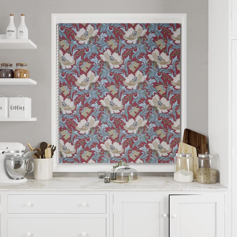 Art Deco Cherry Made To Measure Roman Blind by Style Furnishings