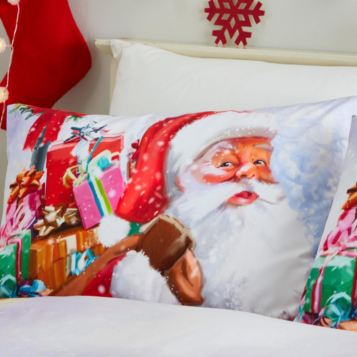 Santa & Snowy Duvet Cover Set by Fusion