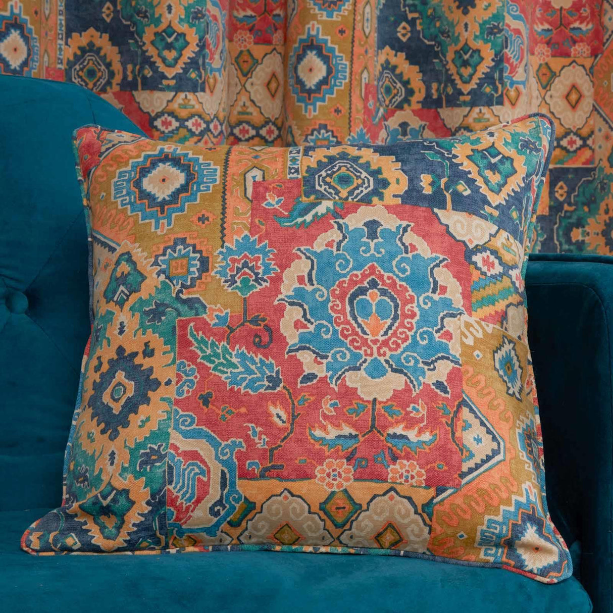 Chalet Patchwork Cushion Cover by Sundour