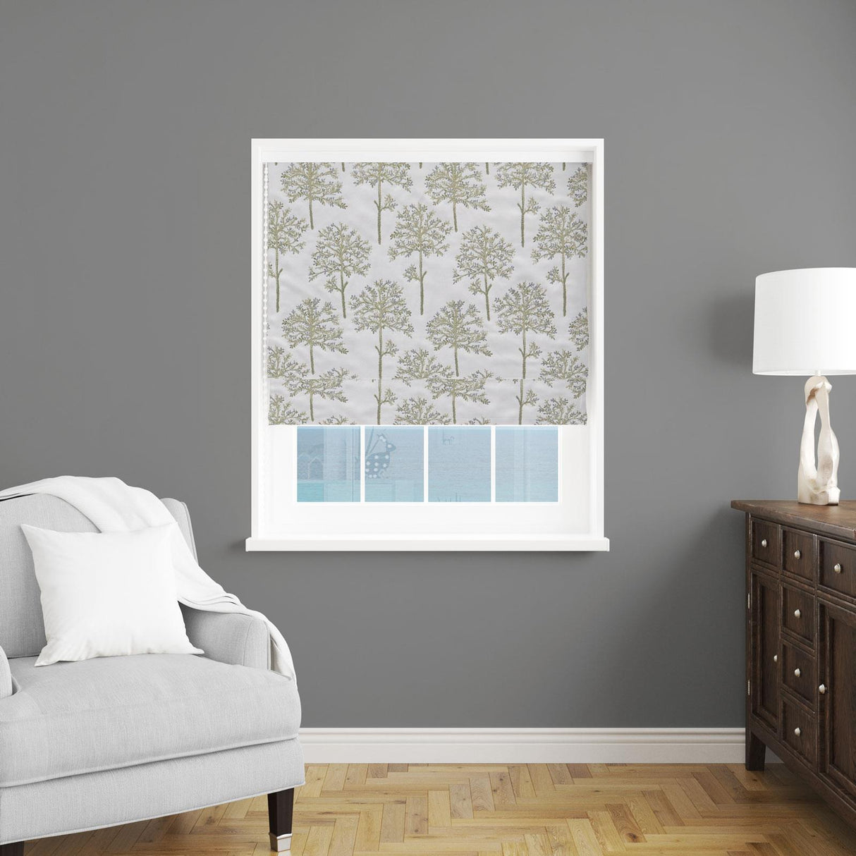 Amersham Grey Made To Measure Roman Blind by Style Furnishings