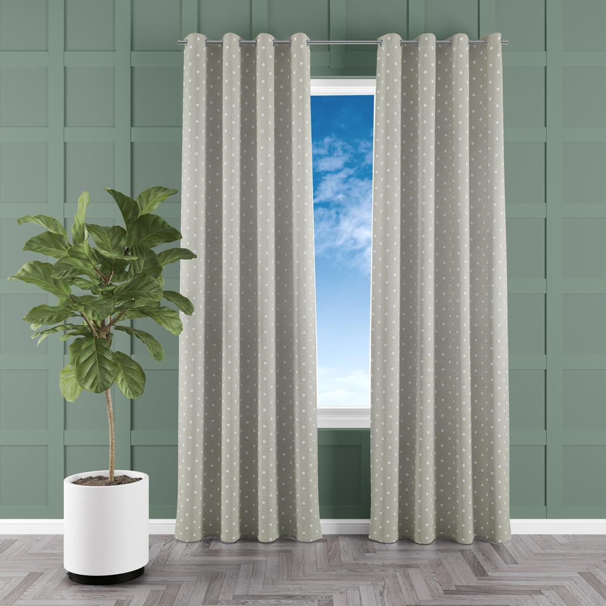 Full Stop Oatmeal Made To Measure Curtains by Style Furnishings