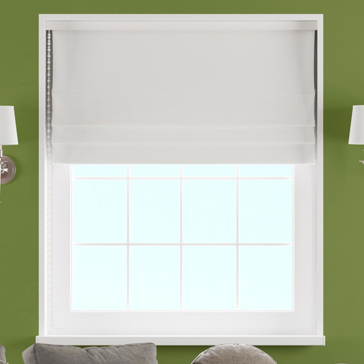 Panama White Made To Measure Roman Blind by Style Furnishings