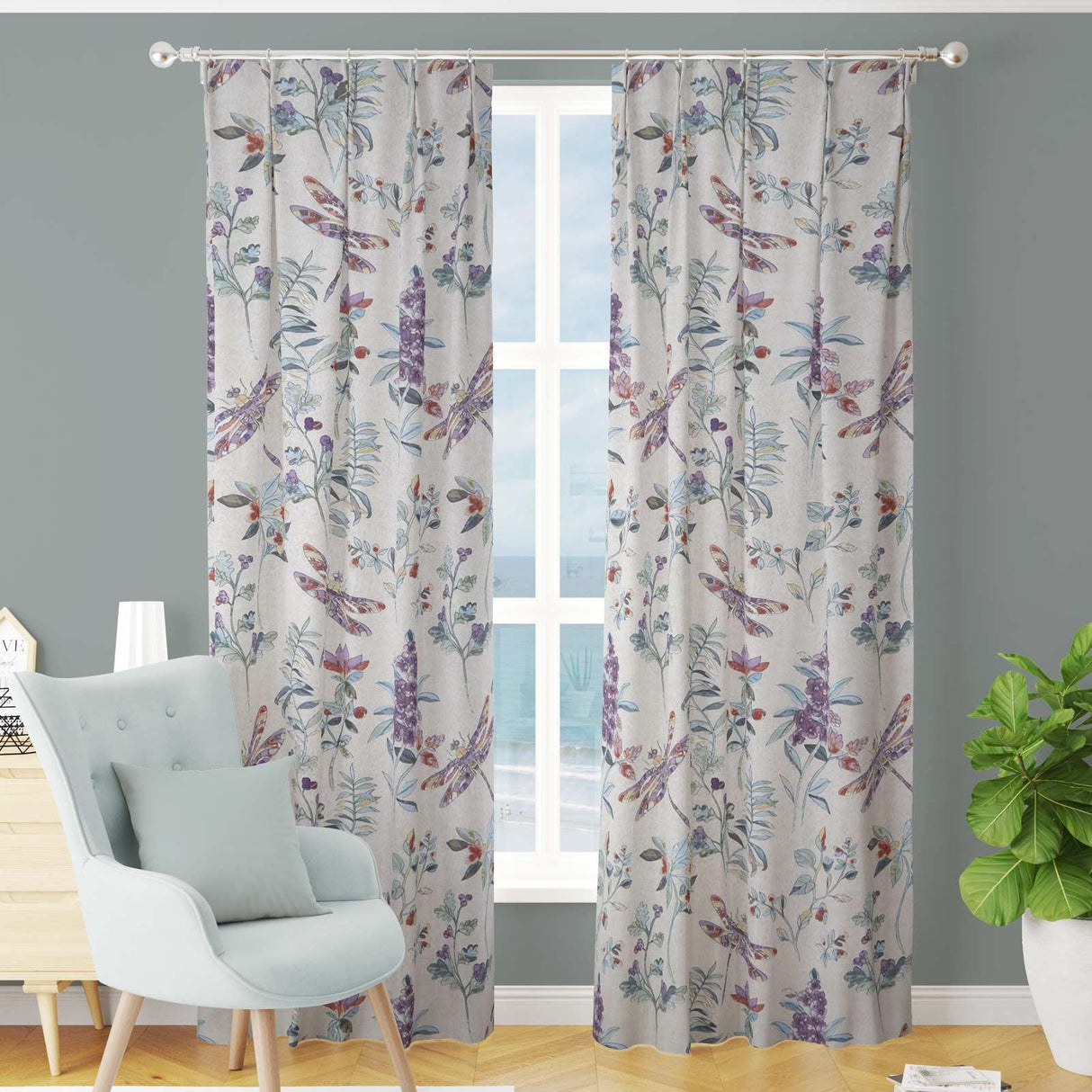 Dragonfly Multi Made To Measure Curtains by Style Furnishings
