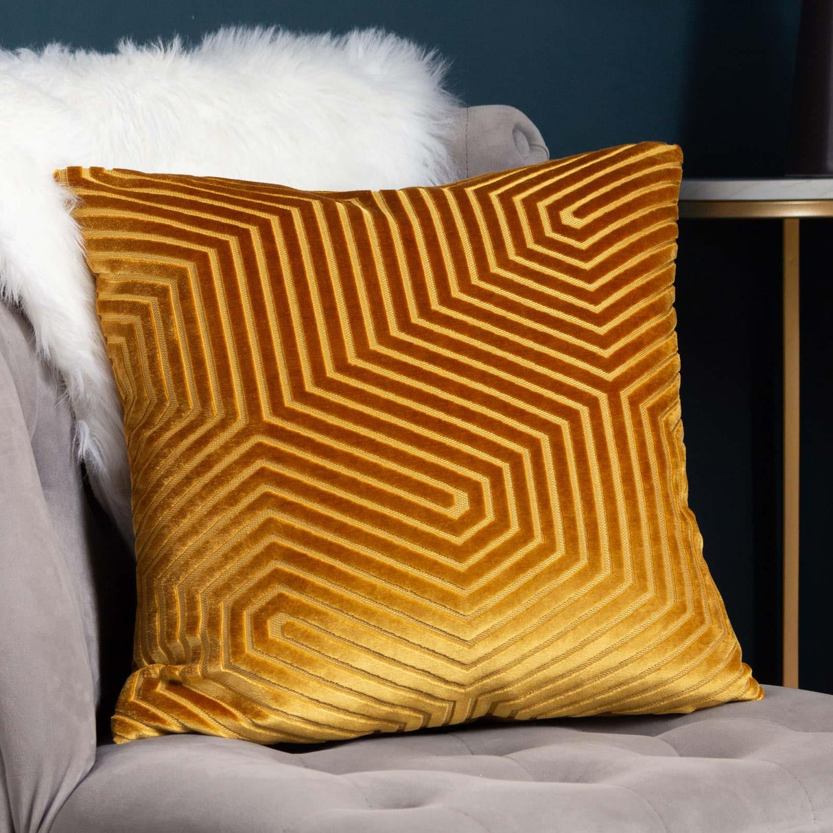 Evoke Cut Velvet Cushion Cover 18" x 18" by Paoletti 21