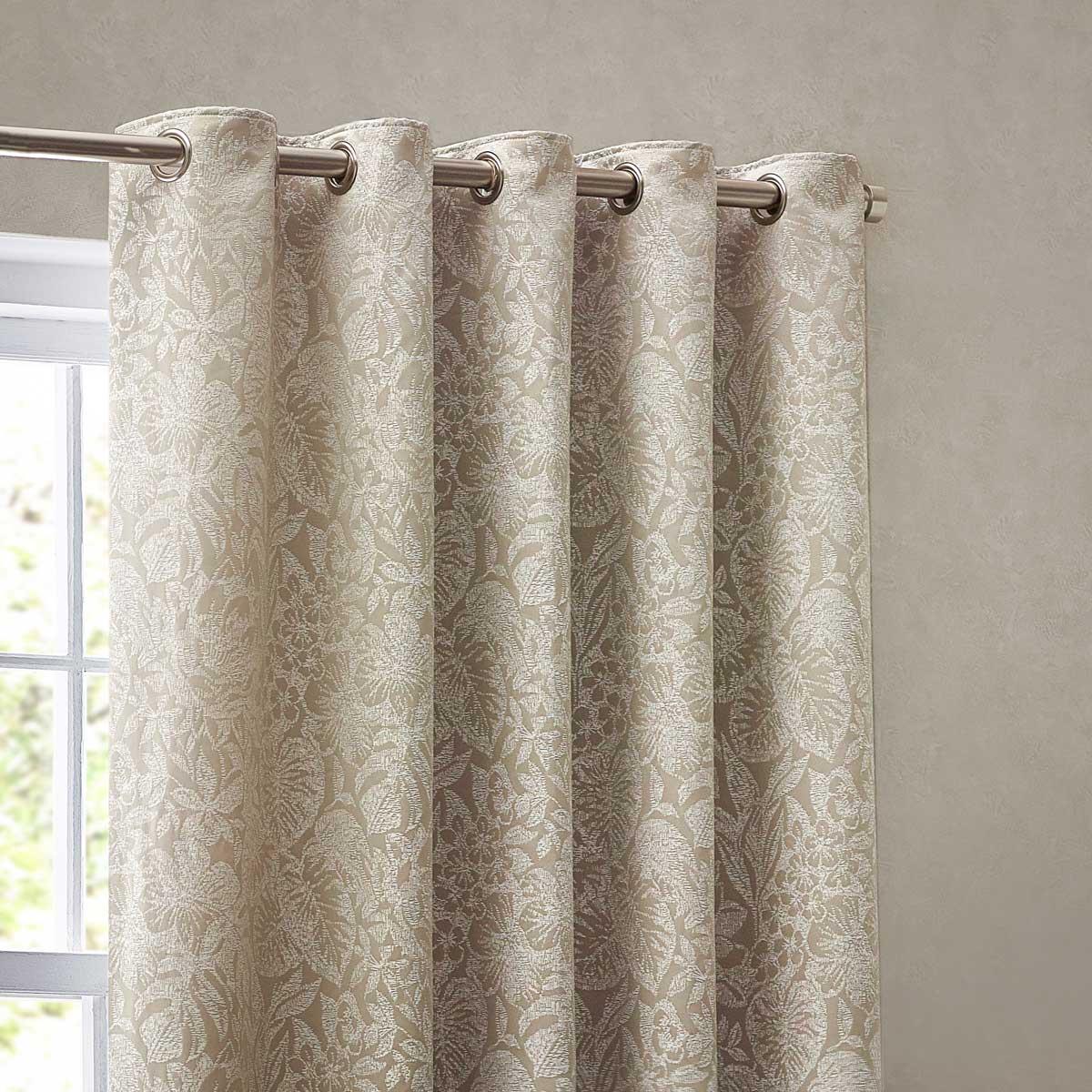 Bali Jacquard Leaf Eyelet Curtains by Wylder Nature
