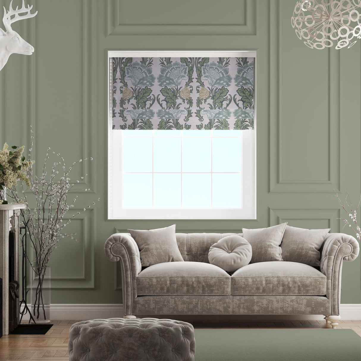 Acantha Sage Made To Measure Roman Blind by Style Furnishings