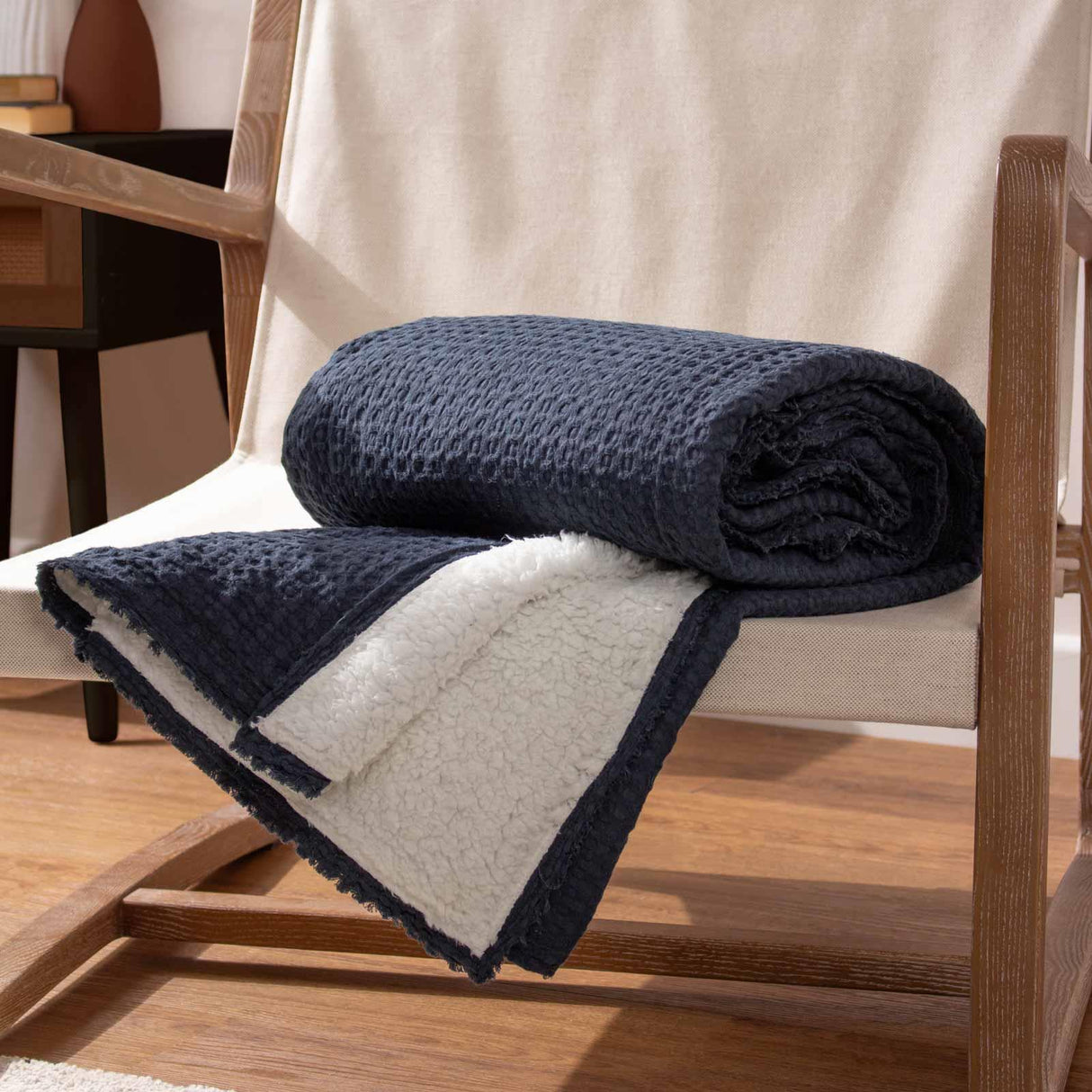 Ronan Sherpa Throw Blanket 130cm x 180cm by Yard