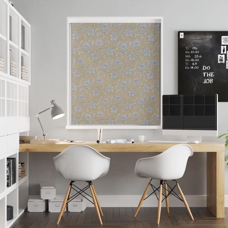 Carlina Ochre Made To Measure Roman Blind by Style Furnishings