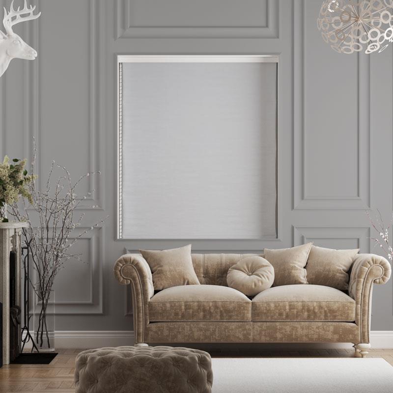 Azurite Snow Made To Measure Roman Blind by Style Furnishings